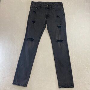 American Eagle Slim Jeans 32X31 Next Level Flex Slim Stretch Black Distressed
